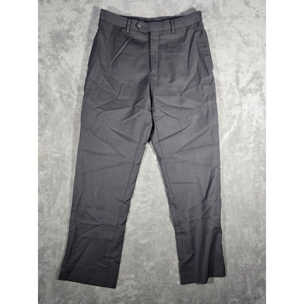 Calvin Klein‎ Pants Mens 32 S Black Wool 32 Inch Waist Straight Dress Pant